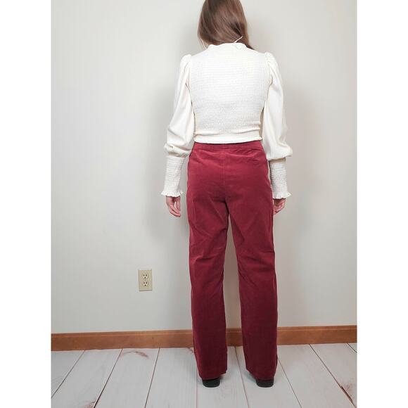 Vintage 90s Y2K Corduroy Pants Maroon 29" - Picture 2 of 11